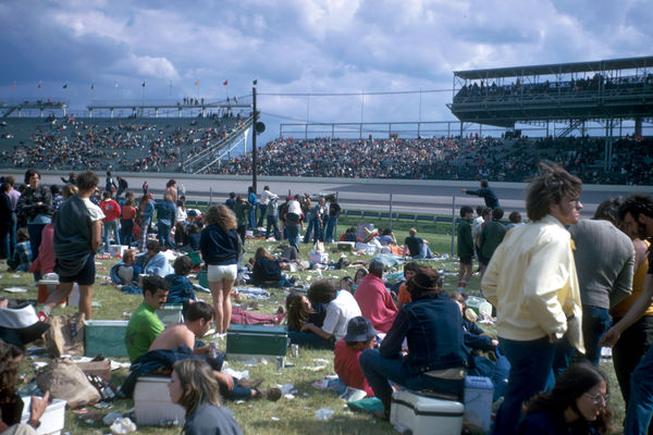 1973 - partying in the infield...
