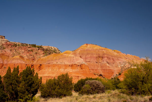 The view from the bottom of Palo Duro Canyon...