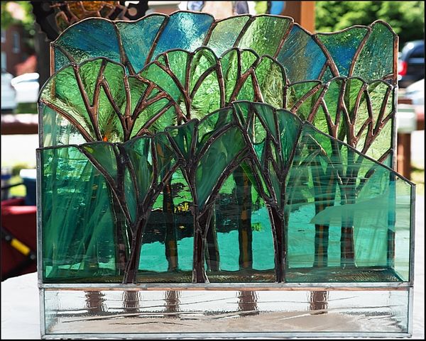 9. Stained glass trees....