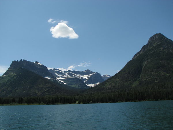 Looking at Glacier National Park from the U.S. par...