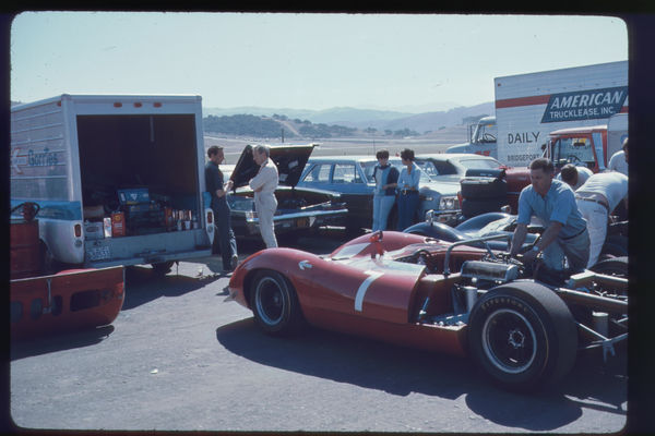 John Surtees and his Lola T70...