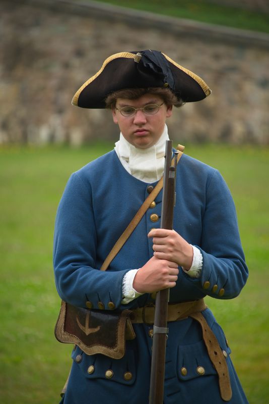 Fortress of Louisbourg musketeer re-enactor...