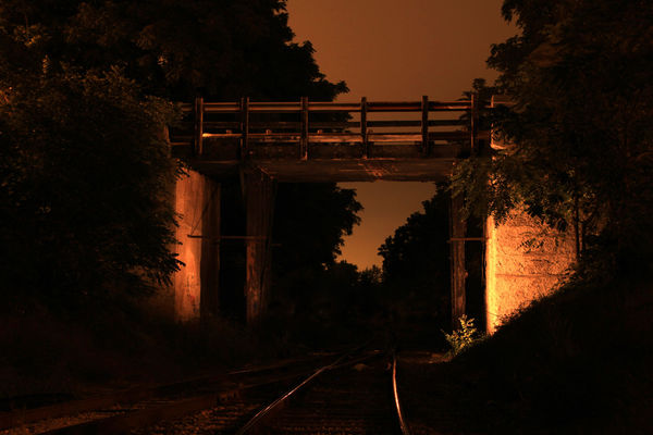 Another Painting with Light at an old railway cros...