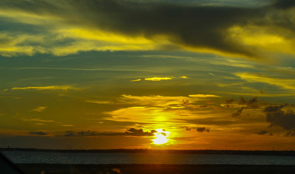 #5  The setting sun over Pensacola Bay, shot from ...