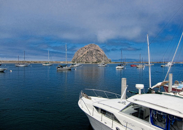 Morro Rock after fog lifts around noon...