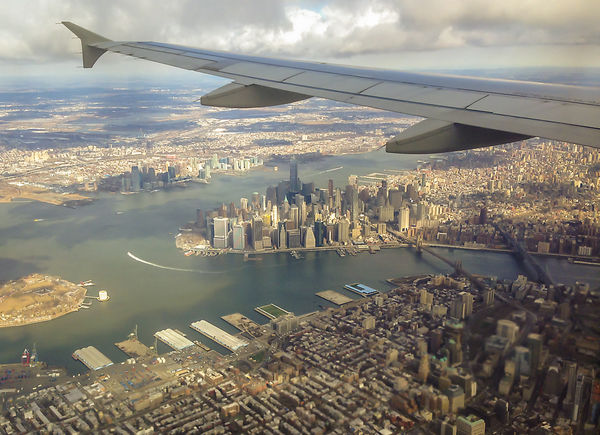 NYC from Airplane to LGA...