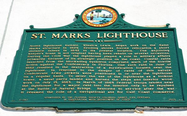 St. Marks Light Historical Marker...