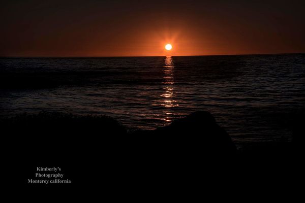 Pebble Beach sunset,  Monterey Ca. Shot with Nikon...