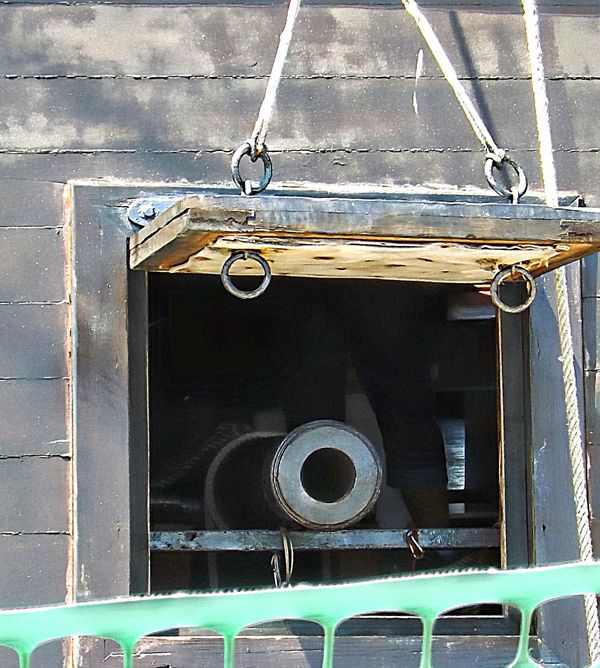 Window for cannon on Spanish galeon...