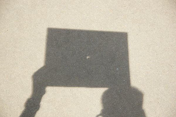 First pic, about 1/2-2/3 after start of eclipse...