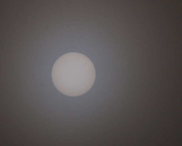 The sun in fog with no filter...