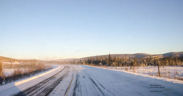 Not far inside the Alaska border, frost heaving af...