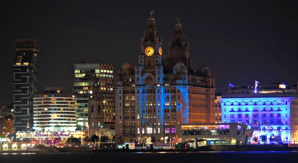 Liverpool waterfront on the mersey...