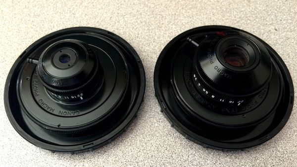 Lenses with cover removed...