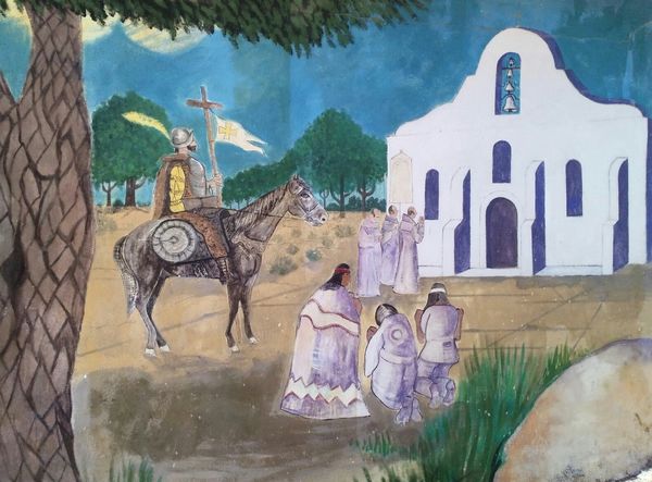Mural in San Elizario, Texas on the Mission Trail...