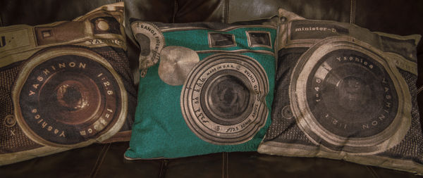 camera couch pillows...