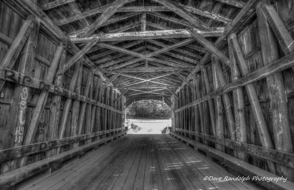 B&W Inside a Covered Bridge...