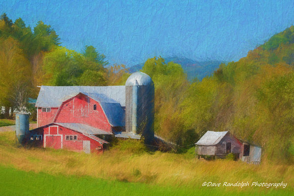 Stylized view of rural Vermont...