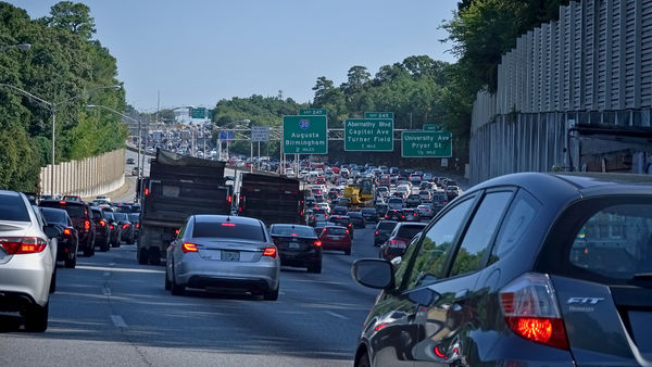 Gridlock in Atlanta Georgia as evacuation traffic ...