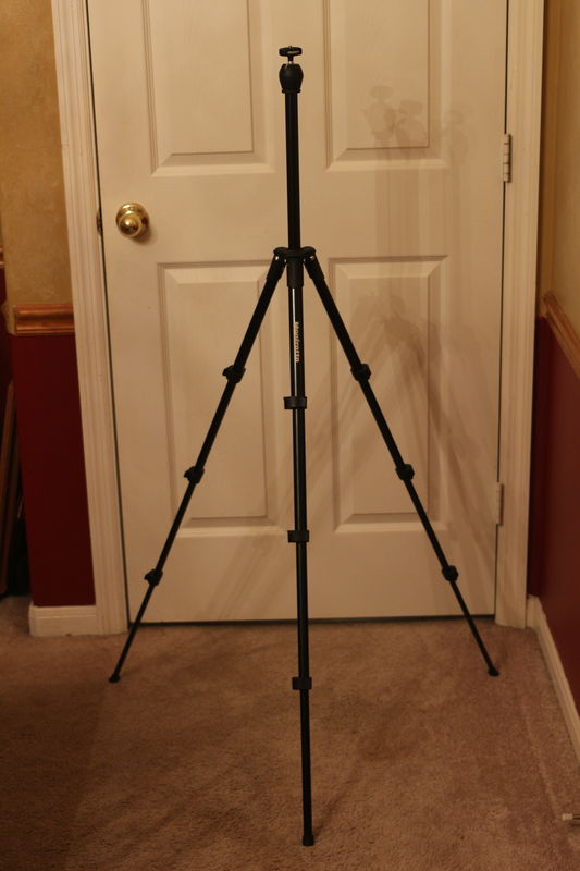 Fully extended tripod...