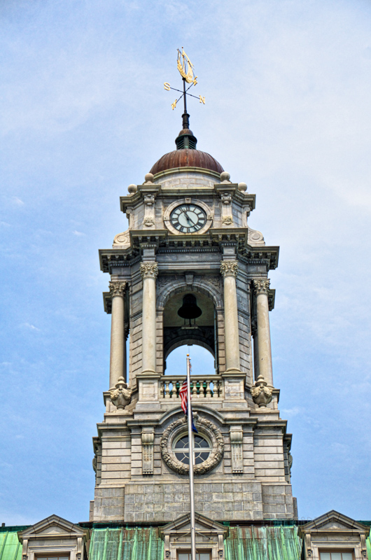 Recently restored - the clock atop Portland's City...