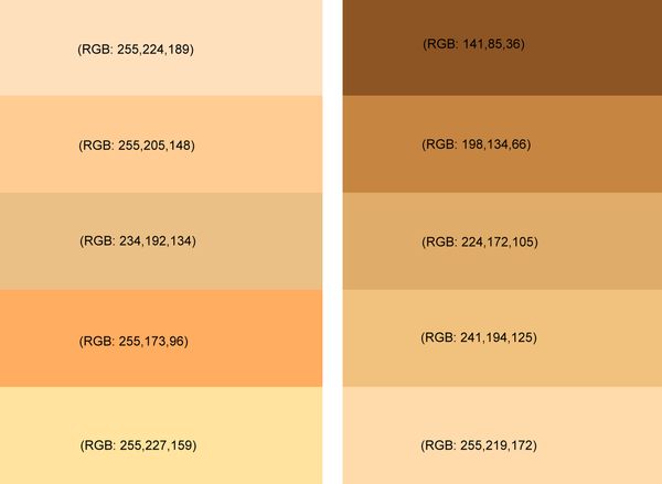 Skin Color Chart...