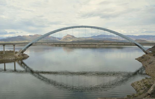 Bridge over Theodore Roosevelt Lake...