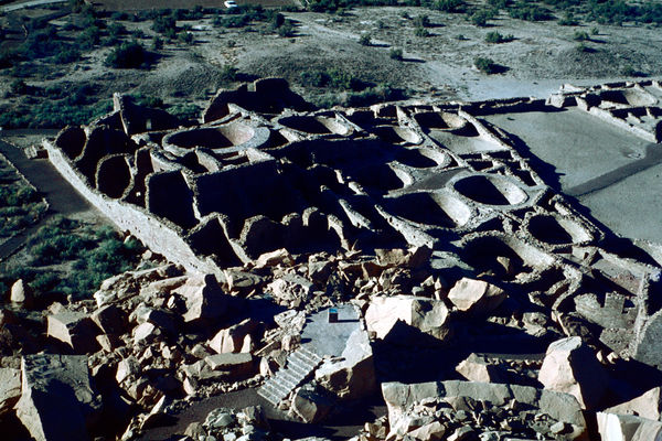 Pueblo Bonita seen from the rim; untl 1890, this w...