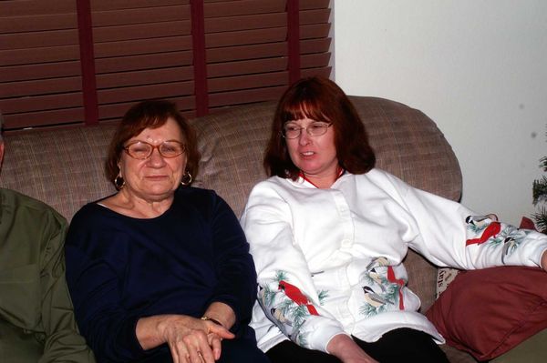 Vickie and Aunt Marilyn Christmas 2007...