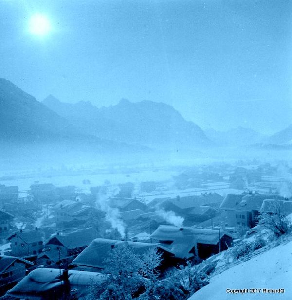 Blue moon over the Alps (It's actually the sun - I...