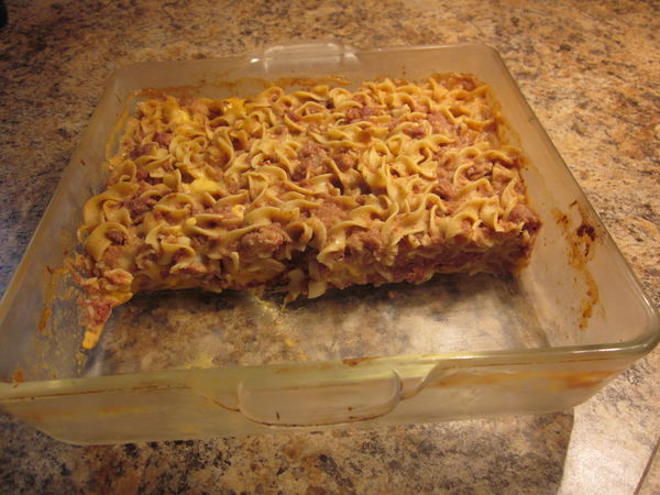 Corned Beef & Noodle casserole for supper...