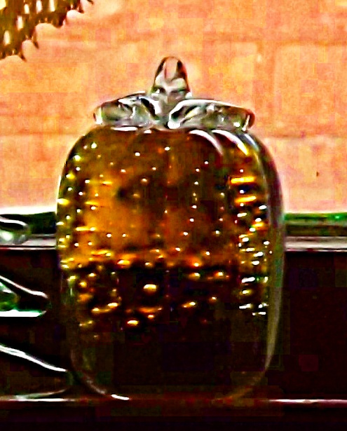 glass pumpkin...