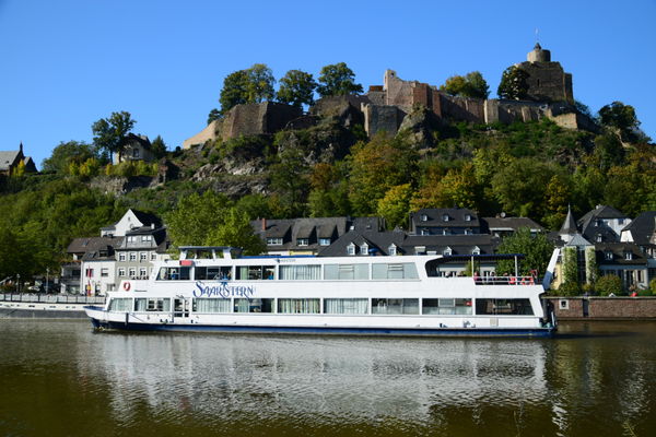 5. On the Saar River in front of the castle....