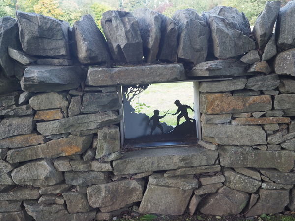one of the cutouts in the wall Burns Cottage Allow...