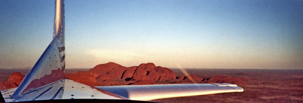 Returning home after our visit to Uluru by air....