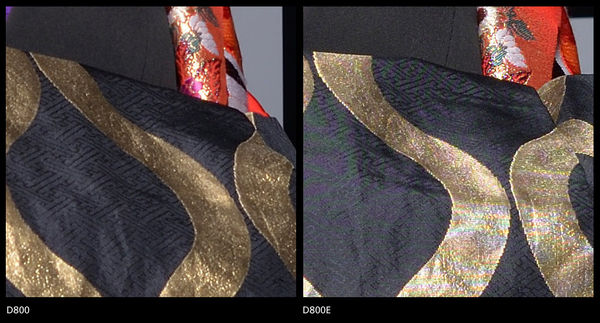 False colors in the fabric on the right...