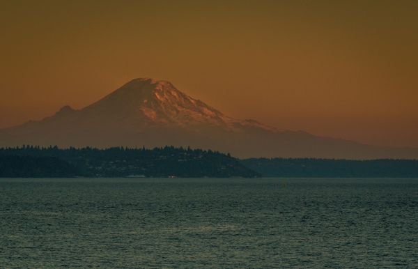 Mt. Rainier from the ferry...