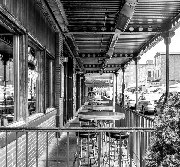 Empty sidewalk cafe - Strip District, Pittsburgh...