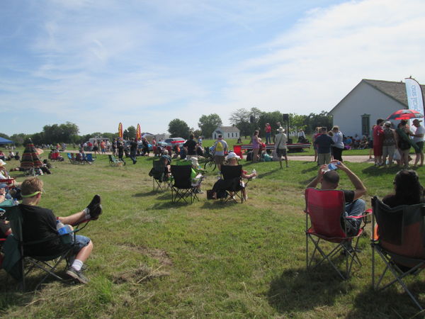 Waiting for the solar eclipse at Stuhr Museum, Gra...