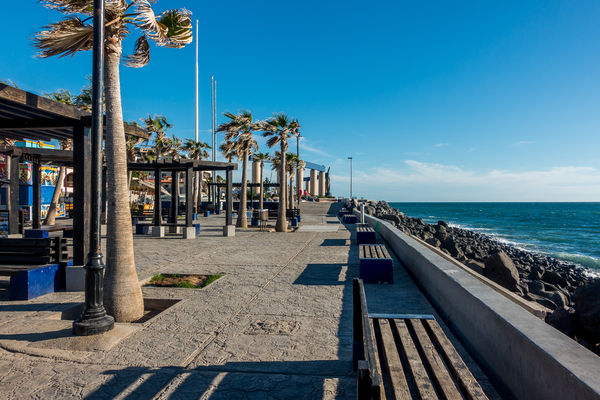 The Malecon which runs along the oceanside in town...