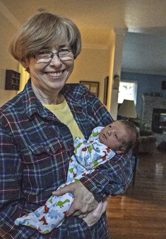 Grandma Patty with little Zion....