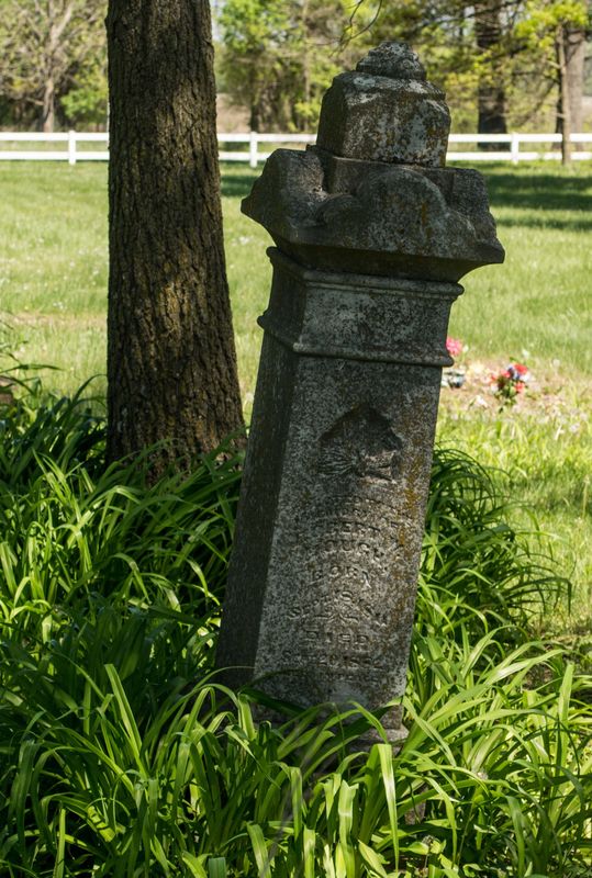 A recently discovered family headstone which is ju...