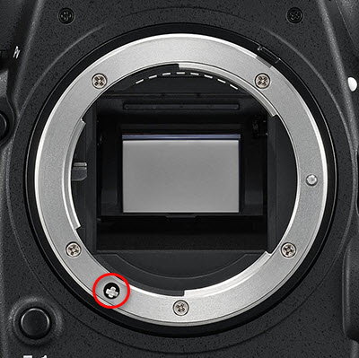 Autofocus motor spindle on the Nikon D750...