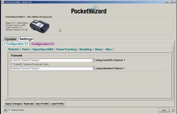 Download the PocketWizard Utility to program and u...
