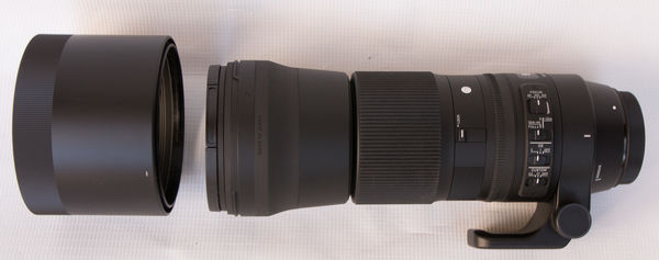 Lens with hood...