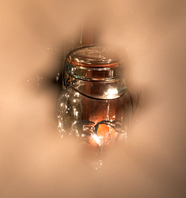 Canning jar and lights....