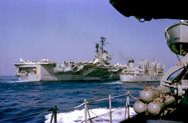 Coming alongside for underway replenishment. That'...