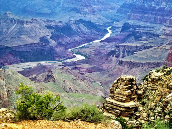 Colorado River snakes through the Grand Canyon...