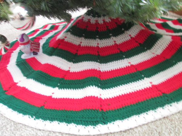 Crocheted tree skirt...