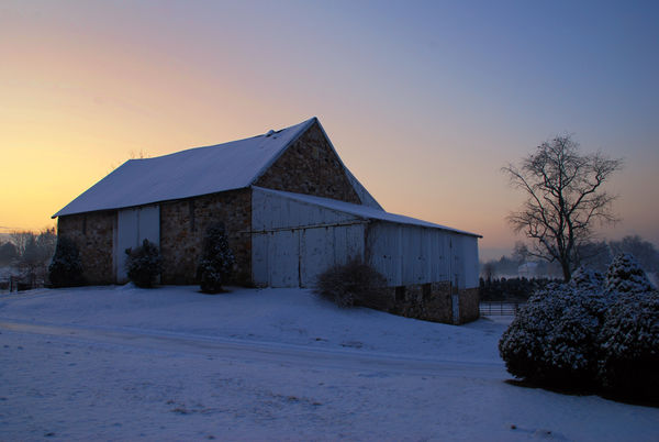 Corner Ketch Barn at Sunrise...
